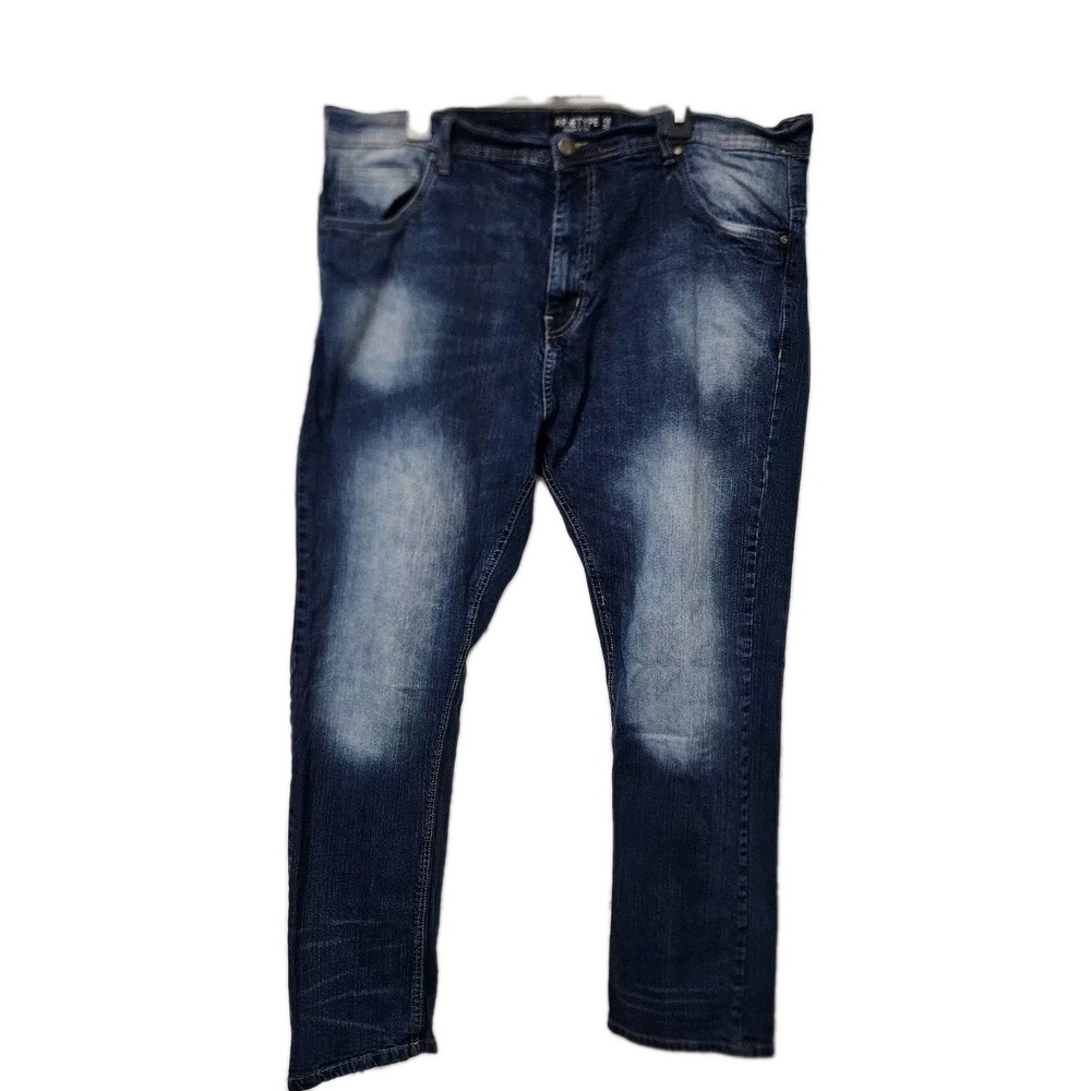 Arketype Jeans Mens 44x32 Blue‎ Apparel & Co Straight Leg Faded Distressed Denim
